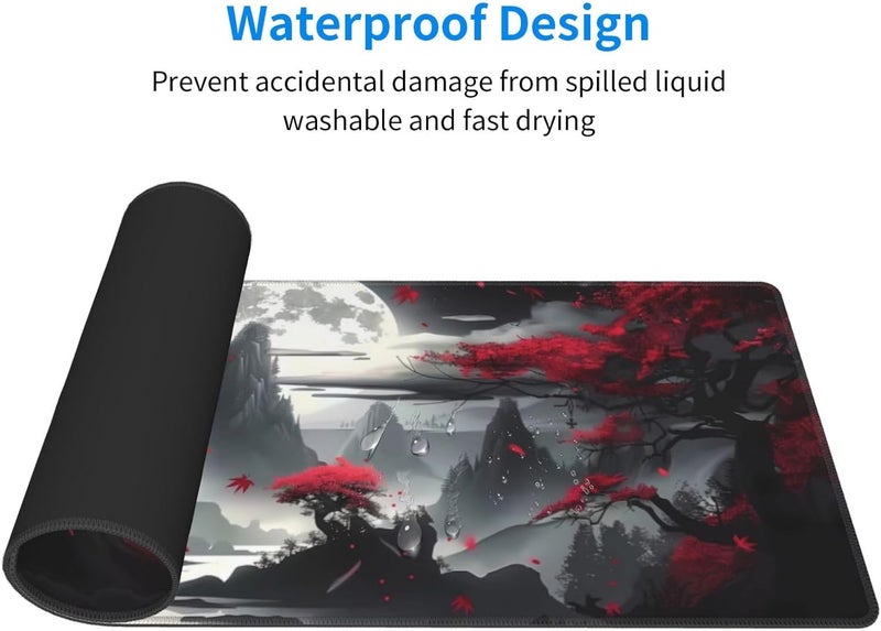 Brecoy Gaming Mouse Pad Desk Pad,Extended Big Mouse Pad,31.5x11.8 Inch Long Computer Keyboard Mouse Mat Mousepad with 3mm Non-Slip Base and Stitched Edge for Gaming and Office… (Dark Canyon) - Image 3